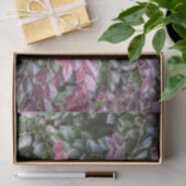 Rosy Paarse Green Foliage Botanische Fotografische Tissuepapier (Geschenk)