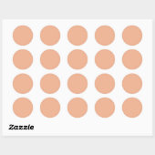 Rosy Peach Beige Classic Ronde Sticker (Vel)