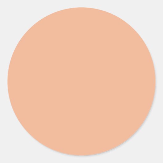 Rosy Peach Beige Classic Ronde Sticker (Voorkant)