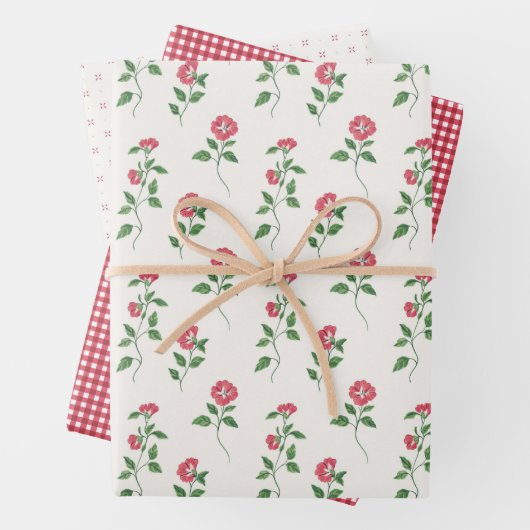Rosy Picnic Trio 3 Inpakpapier Vel (In situ)