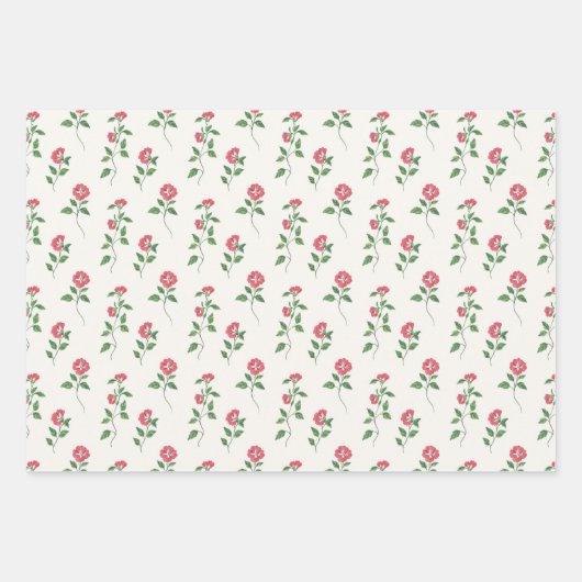 Rosy Picnic Trio 3 Inpakpapier Vel (Voorkant)