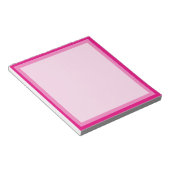 Rosy Pink Classic Boarder Photo lijst Notitieblok (Schuin)