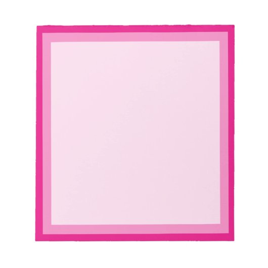 Rosy Pink Classic Boarder Photo lijst Notitieblok (Voorkant)