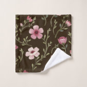 Rosy Pink Floral Bad Handdoek (Wasdoekje)