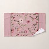 Rosy Pink Floral Bad Handdoek (Handdoek)