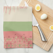 Rosy Pink Floral Theedoek (Quarter Fold)