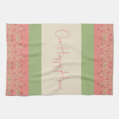 Rosy Pink Floral Theedoek (Horizontaal)