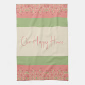 Rosy Pink Floral Theedoek (Verticaal)