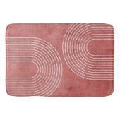 Rosy Pink-minimalist Badmat (Voorkant)
