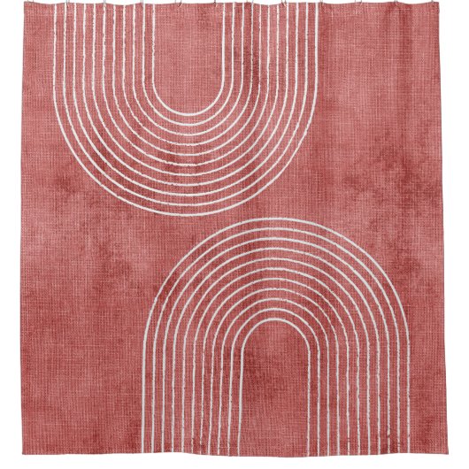 Rosy Pink-minimalist Douchegordijn (Voorkant)