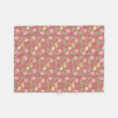 Rosy Posy Middag Fleece Deken (Voorkant (Horizontaal))