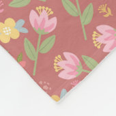 Rosy Posy Middag Fleece Deken (Hoek)