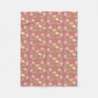 Rosy Posy Middag Fleece Deken