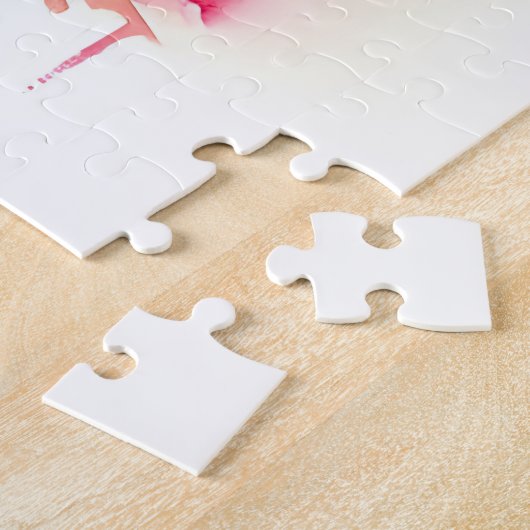 Rosy Puppy Liefde Waterverf Legpuzzel (Zijkant)