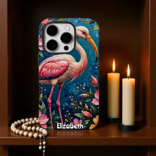 Rosy Radiance: lepelaar in bloei iPhone 16 Pro Hoesje