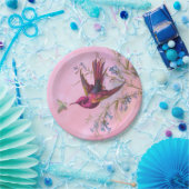Rosy Red Hummingbird Papieren Bordje (Feest)