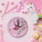 Rosy Red Hummingbird Papieren Bordje (Feest)