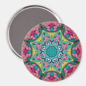 Rosy Reflections Mandala Magnet (Voorkant / Achterkant)