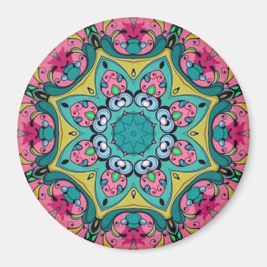Rosy Reflections Mandala Magnet (Voorkant)