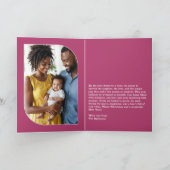 Rosy Revival Happy New Year Retro Groovy Photo Feestdagen Kaart (Binnen)