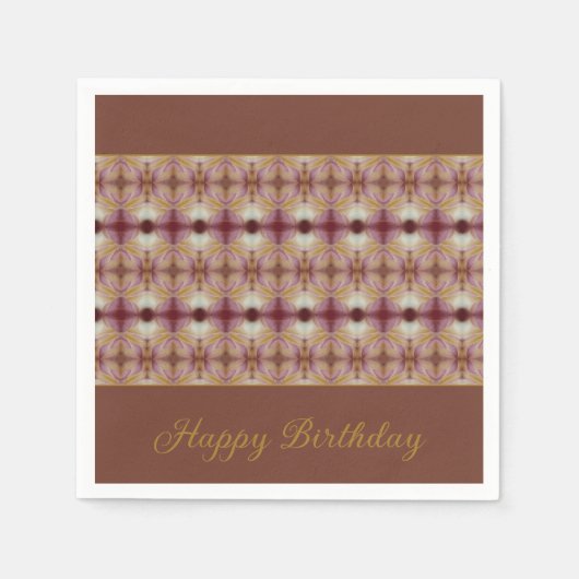 Rosy roze en goud servet (Voorkant)