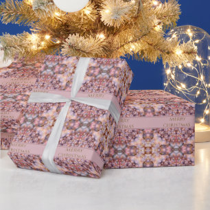 Rosy Roze kerstversieringen Cadeaupapier