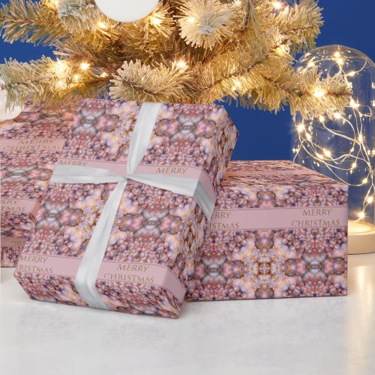 Rosy Roze kerstversieringen Cadeaupapier (Feestdagen)