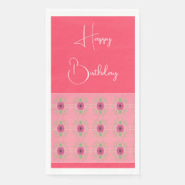 Rosy roze met bordeaux servet