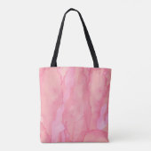 Rosy Roze Waterverf Abstract Kleurontwerp Tote Bag (Achterkant)