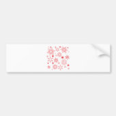 Rosy Snowflakes Bumpersticker (Voorkant)