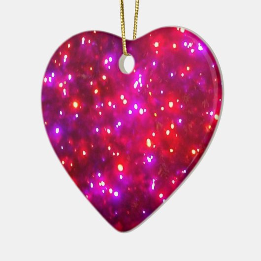 "Rosy Sparkle" Heart Ornament (Links)