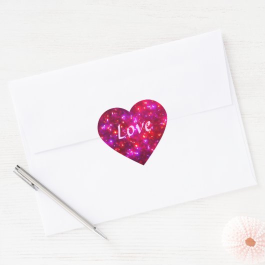 'Rosy Sparkle' Liefde Stickers (Envelop)