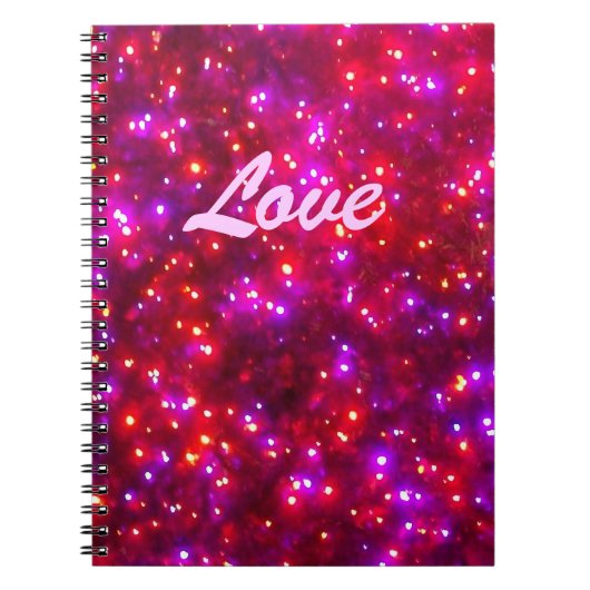 Rosy Sparkle ' Love' Notitieboek/Journal Notitieboek (Voorkant)