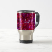 Rosy Sparkle 'Love Travel Mug' Reisbeker (Voorkant rechts)