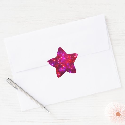 'Rosy Sparkle' stervormige Stickers (Envelop)