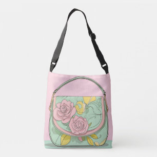 Rosy Sunshine AI-kunst   Crossbody Tas