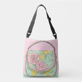 Rosy Sunshine AI-kunst Crossbody Tas (Voorkant)