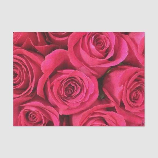 Rosy Victoriaans shabby chic deep roze rozen Tissuepapier (Voorkant)