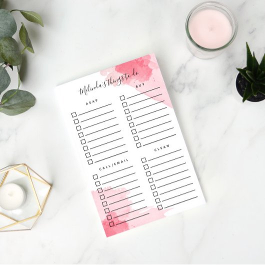 Rosy Waterverf organiseerde dingen om te doen Post-it® Notes