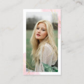 Rosy Waterverf Social Media met foto Visitekaartje (Achterkant)