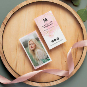 Rosy Waterverf Social Media met foto Visitekaartje