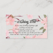 Rosy Wishing Well for Wedding Informatiekaartje (Voorkant)