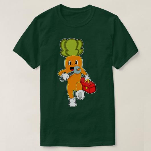 rot als Mechanic met Toolbox T-shirt (Design voorkant)