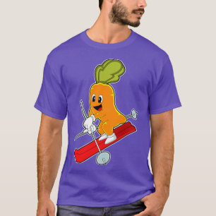 Rot als Skiër met Ski T-shirt