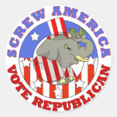 Rot Amerika Stemmen GOP Sticker (Voorkant)