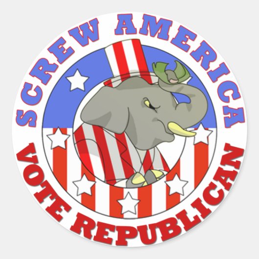 Rot Amerika Stemmen GOP Sticker (Voorkant)