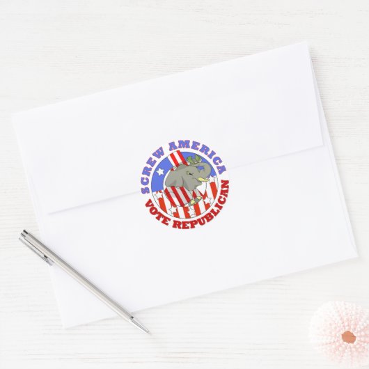 Rot Amerika Stemmen GOP Sticker (Envelop)