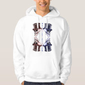 Rot blau Totenkopf Portzini T-Shirt (Voorkant)