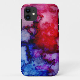 Rot-blau-violetter Wasserfarben Waschung Verlauf Case-Mate iPhone Case
