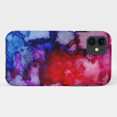 Rot-blau-violetter Wasserfarben Waschung Verlauf Case-Mate iPhone Case (Achterkant (horizontaal))